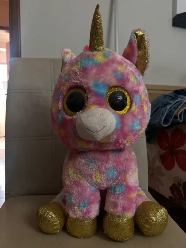 Pelúcia gigante Unicórnio rosa