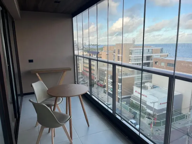 BARRA - ALUGA EXCELENTE APT MOBILIADO NAU - VISTA MAR