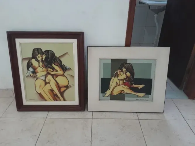 Lote de 2 Quadros Decorativos - Quarto