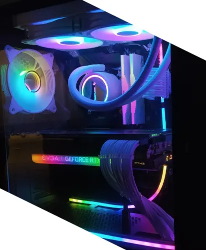 Combo Upgrade PC Branco - Fans + Cabos Sleeved + Fitas LED ARGB Difusas