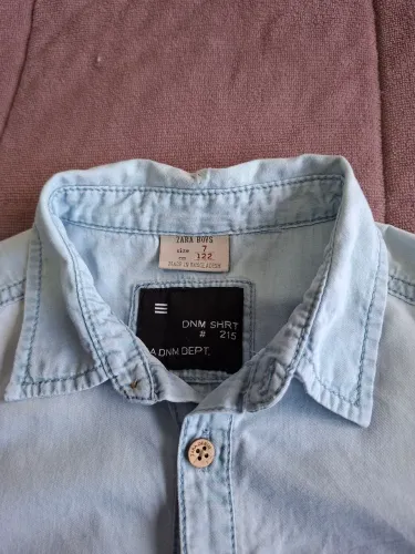 Camisa jeans ZARA baby, tamanho 7