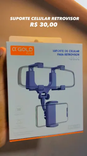 Suporte celular retrovisor para carro