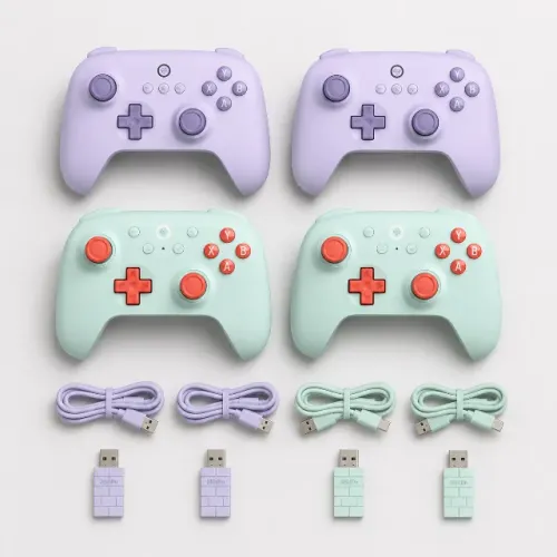 Kit 4 Controles 8BitDo Ultimate 2C Wireless + Hall Effect