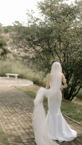 Vestido de noiva zibeline - Minimalista, Clássico e Atemporal