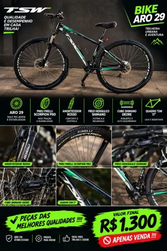 BICICLETA TSW ARO 29