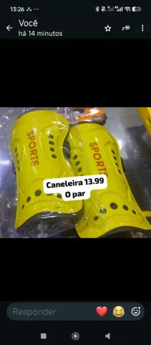 Kit 2 caneleira de futebol auto impacto