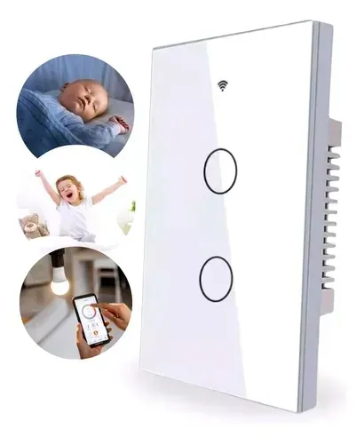 Tomada Touch Wi-fi com Interruptor Inteligente de Dois Botões Ultimas unidades