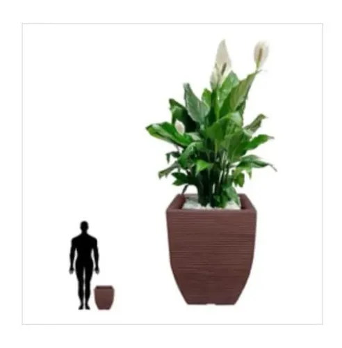 Vaso de planta moderno em Resina Polietileno Tamanho: 45x35cm