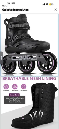 Patins in line Cosmo+ equipamentos de segurança da loja decatlhon .