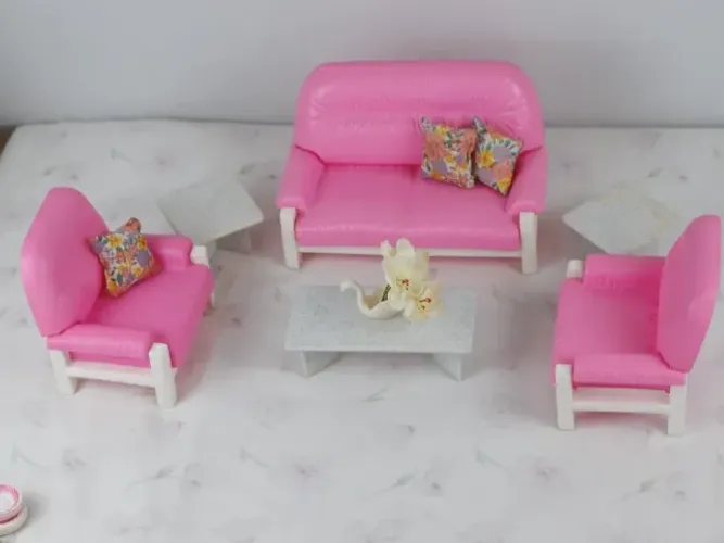 Sala de Estar da Barbie Anos 90 Gloria - Brinquedo Antigo Colecionador