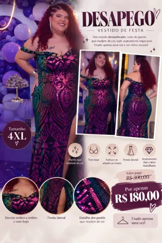 Vestido de festa plus size