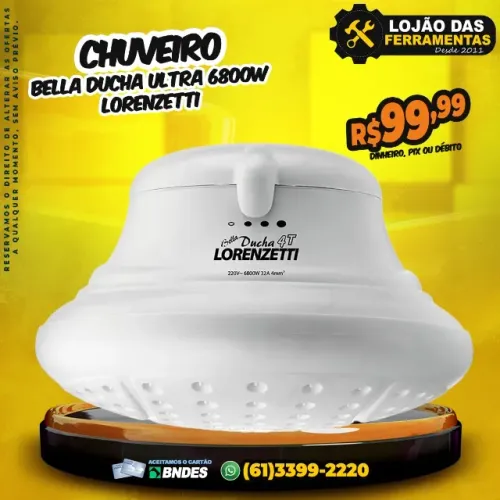 Chuveiro Bella Ducha Ultra 6800w Lorenzetti