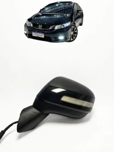 Retrovisor Honda Civic G9 Com Pisca 2012 2013/16 Esquerdo (Usado)