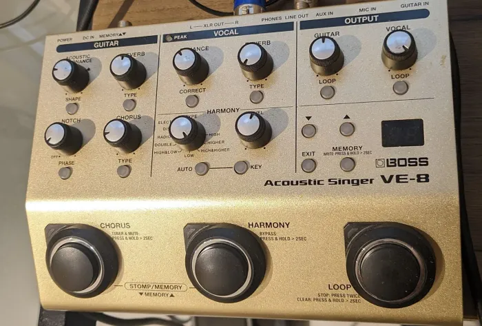 Pedal de voz e violão Boss VE-8 zero 