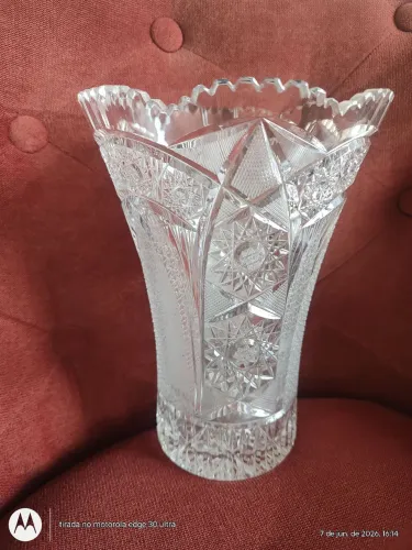 Vaso cristal lapidado