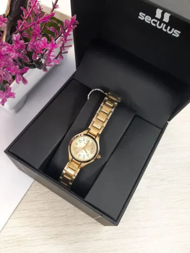 Relógio Seculus Feminino Dourado