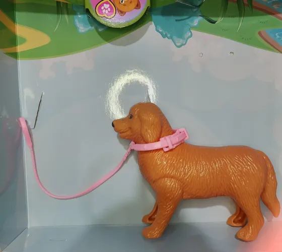 Cachorro com coleira para bonecas