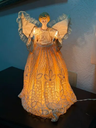 Antigo Anjo Decorativo iluminado