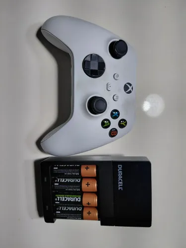 ? Controle Xbox Original + Carregador de Pilhas Duracell | Perfeito Estado
