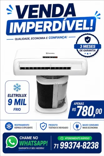 Vendo ar condicionado 9 mil BTUs