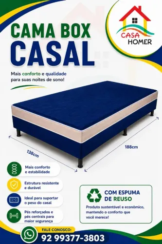 Cama tamanho Casal.