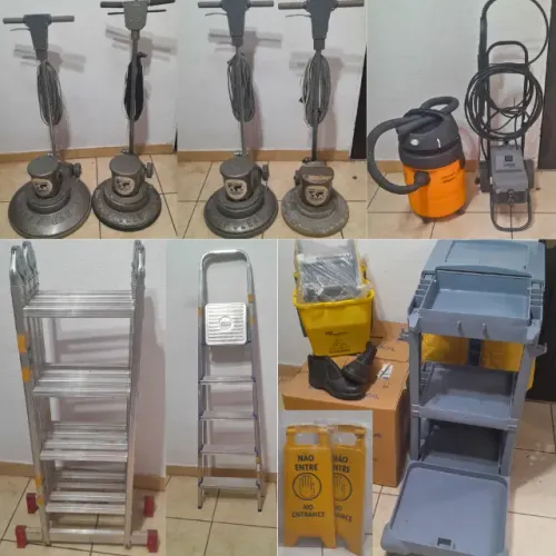 SUPER KIT Limpeza Profissional Completo - Máquinas, Lavadoras, Aspirador e EPIs