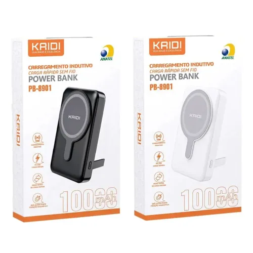 Carregador portátil Kaidi indução 10000MaH