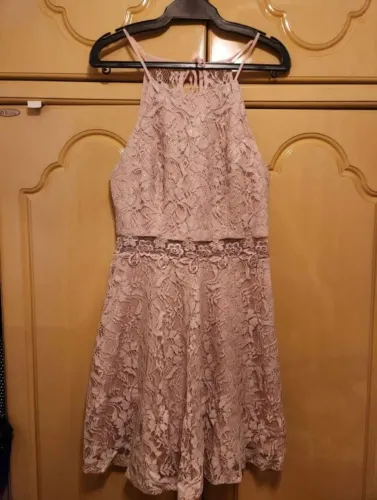 Vestido de festa rosê