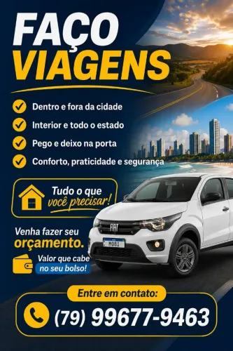 Viagens pra todo o estado e fora do estado