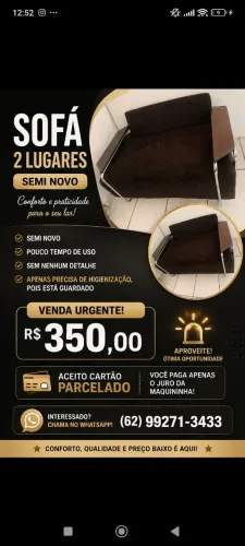 Sofá 2 lugares 