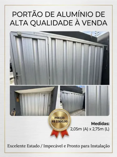 Portão de Alumínio (Semi Novo)