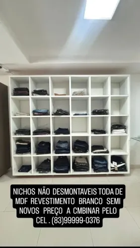 Prateleiras MDF revestida toda branca 