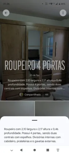 Guarda-roupa 4 portas 