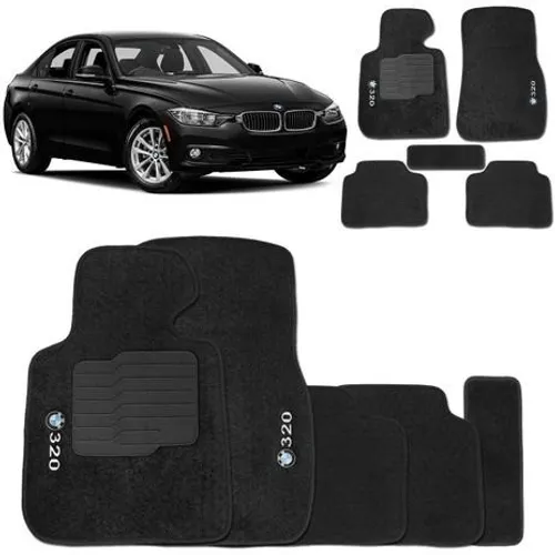 Tapete Carpete BMW 320i 2013 à 2020 Preto 5 Peças