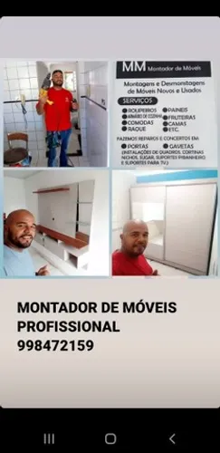 Armador de Móveis em geral. Desmontagem e montagem em geral