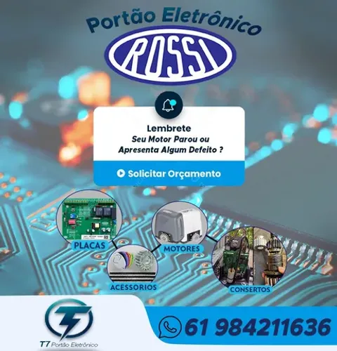 Portão Eletrônico Rossi - Samambaia - Conserto e Manutenção Motor Rossi