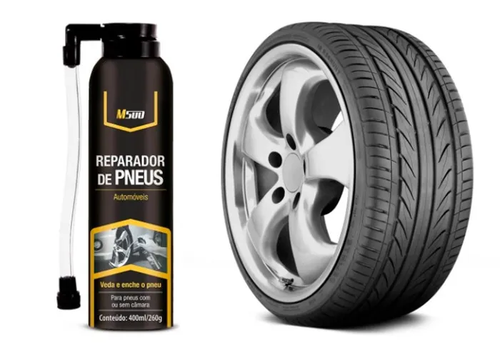 Reparador Instantâneo M500 Veda E Enche O Pneu 400ml