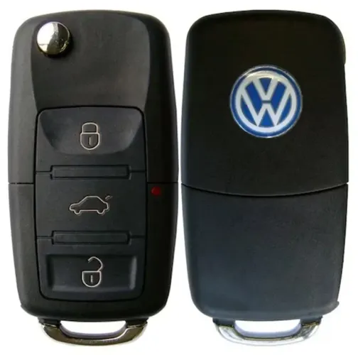 Chave Canivete Compatível Com Chave  Vw Flex Pss Alarme Positron + Lâmina