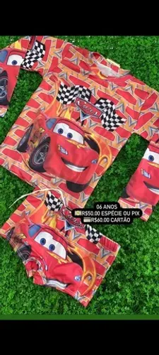 Conjunto masculino infantil proteção UV sunga