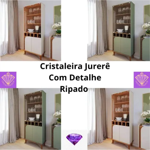 Cristaleira Jurerê Com Detalhe Ripado