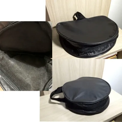 Kit 2 Capas em Courino tamborim/pandeiro 8 e meia lua ou Multi-uso tem com forro 