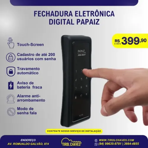 Promoção Fechadura Digital Papaiz 