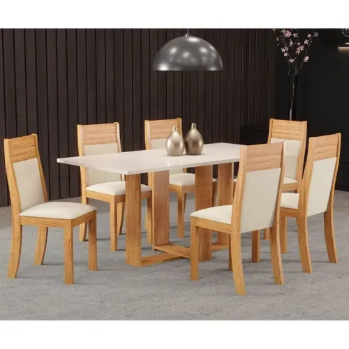 Mesa de jantar com 6 cadeiras - Entrega e montagem gratis