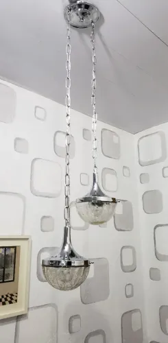 Lustre pendente duplo antigo anos 70