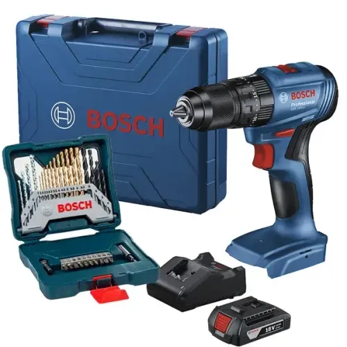 Parafusadeira C/Impacto 18v gsb 185 li C/1Bateria+Maleta C/23 Peças-Bosch
