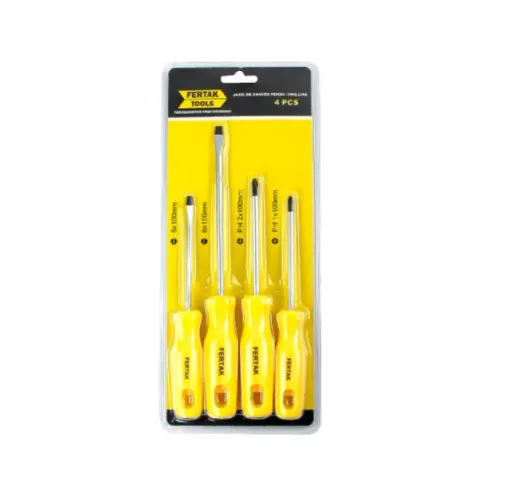 KIT JOGO DE CHAVES 2 FENDAS 2 PHILIPS FERTAK 4800
