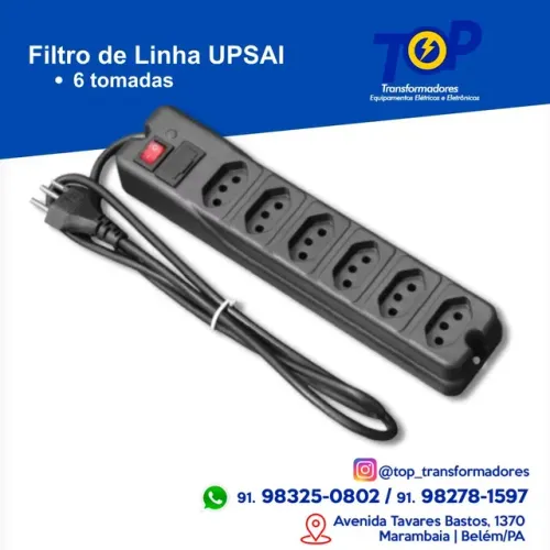 Filtro de linha 6 tomadas upsai