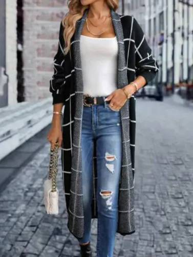 Casacos Xadrez alongado GG da Danielle Moda Brasil