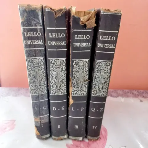 Enciclopédia lello universal 4 volumes década de 50