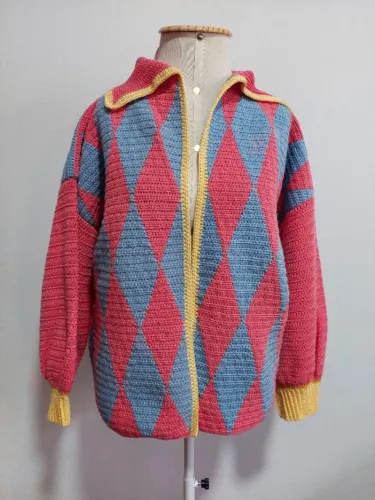 Cardigan Artesanal de Crochê Howl de O Castelo Animado
